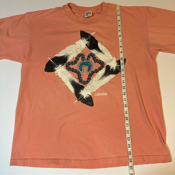 Vtg 90s Cherokee Native American T-shirt - Picture 5 of 5